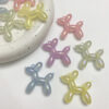 Wholesale Trendy Acrylic Balloon Dog Pendant Metallic Red for DIY Car Keychain Jewelry Making