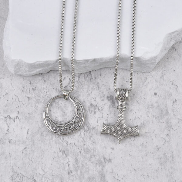 oly-df3fa745d92405fee77b774d10ddda62 Wholesale Nordic Viking Vintage Anchor Pendant Necklace Rune Design Alloy Jewelry Fashion Accessory Gift