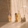 oly-df664d60de73d47555900c0749ad1f6a Wholesale Ancient Egyptian Mummy Bastet Cat Locket Pendant Necklace Copper Electroplated Trendy Jewelry Gift