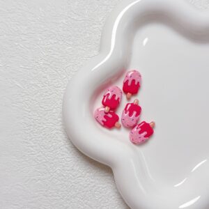 12-dark pink / Size is about 20*12*5mm, hole diameter is about 2.5mm