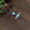 oly-dfcad25631b9f9c4fddfa8bd604d14b3 Wholesale Zinc Alloy Double Layer Heart Pendant Necklace Vintage Style Layering Jewelry Fashion Accessory Gift