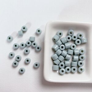 10-dark bean Ash / Size of about 5*6mm, aperture of about 2.2mm(50/package)
