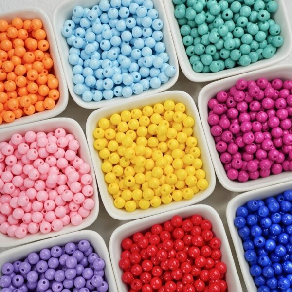oly-e08686ecf83b24279b740be7e415950a Wholesale Luminous Acrylic Beads 6mm Fruit Green, DIY Bracelet Necklace Making, Jewelry Accessory Gift