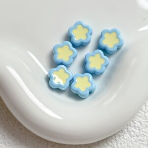 11-cyan / Size is about 12mm, hole diameter is about 2mm