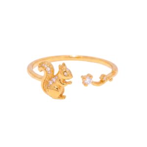 Diamond squirrel ring