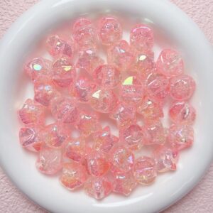 06-pink yellow / Size is about 17mm, hole diameter is about 4mm
