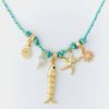 Wholesale Summer Beach Multi Pendant Charm Necklace With Shells Starfish And Animal Charms For Party Fashion Accessory