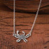 oly-e1fa64f022a66939636ea81717d7acdf Wholesale Retro Ocean Crab Pendant Necklace Antique Silver Finish Trendy Fashion Jewelry Accessory For Women Gift Boutique Resale