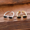 Wholesale Trendy Sunglasses Shape Open Ring Gold Zinc Alloy Jewelry Accessory For Daily Wear