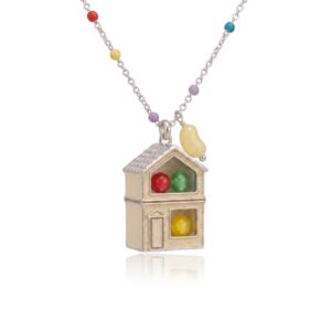 Two-story building necklace