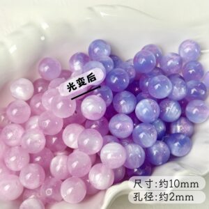 03-light purple / Size is about 10mm, hole diameter is about 2mm