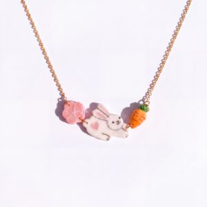 Rabbit carrot necklace