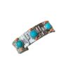 Wholesale Retro Bohemian Silver Tone Metal Open Cuff Bracelet With Turquoise Cactus Design Women S Fashion Accessory Everyday Party Gift