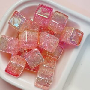 06-pink yellow / The size is about 16mm