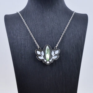 Diamond leaf necklace (fg1284)