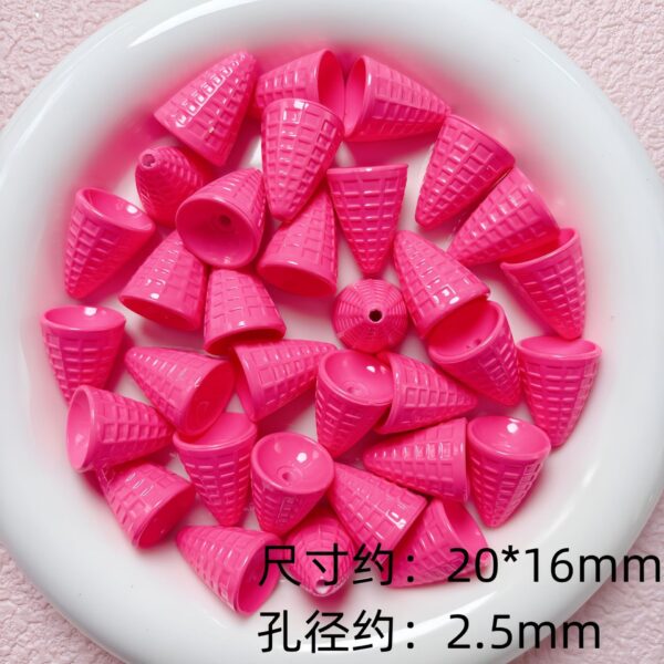 oly-e34c68db83b7aacdba3f7029348f044d Wholesale Stylish Acrylic Ice Cream Cone Beads for DIY Phone Charm Keychain Jewelry Making