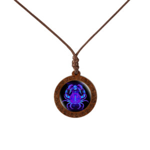 Wholesale Glass Twelve Zodiac Signs Pendant Necklace Fashion Jewelry Accessory For Gift Giving