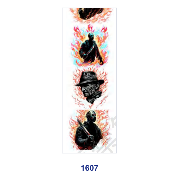 Wholesale 2/8/16pcs Horror Movie Character Spooky Dark Figure Print Pen and Bookmark Stickers UV DTF Wraps OLY Exclusive