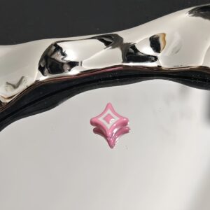 09-pink / Size is about 10mm, hole diameter is about 2mm