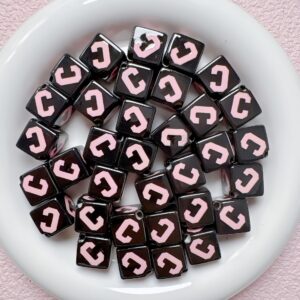 02-black / Size is about 15mm, hole diameter is about 4mm