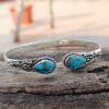 oly-e4ac20072c78bd1317a6b404de31b426 Wholesale Silver Tone Vintage Boho Turquoise Open Cuff Bracelet Stylish Jewelry Accessory For Everyday Wear And Gifting