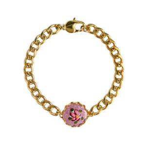 Purple flower bracelet