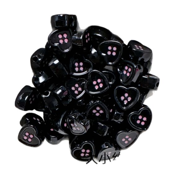 oly-e4d577bd458bcc69e473d7aa6a33b1c6 Wholesale Trendy Acrylic Love Button Beads Baking Paint Finish DIY Jewelry Making Supplies for Bracelet Necklace Craft