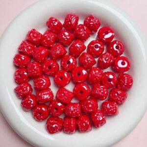 08-Red / Size is about 16 * 12mm, aperture is about 3mm