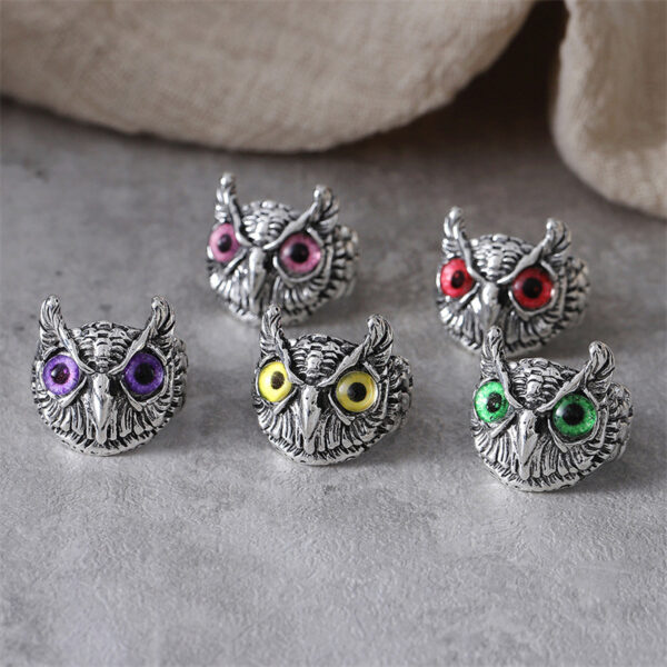 oly-e4f5652ac3e7848207aa3007613775f2 Wholesale Vintage Owl Alloy Open Ring Trendy Chic Jewelry Accessory Gift For Everyday Wear Boutique Resale