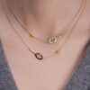 Wholesale Stainless Steel Tennis Racket Necklace Bracelet Set 18K Gold Plated Sporty Jewelry For Fans Gift