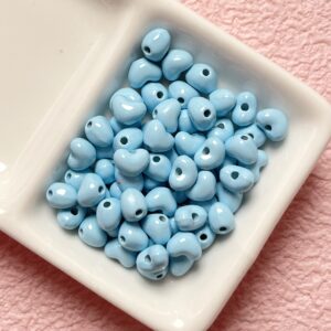 08-light blue / Size is about 8mm, hole diameter is about 1.7mm (sold by the piece)