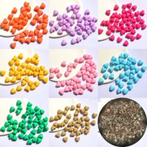 oly-e56ccc0e9919da21440497eadf238452 Wholesale Glow in the Dark Heart-Shaped Acrylic Loose Beads Sapphire Blue 10mm 50pcs for DIY Phone Charm Keychain Making Chic Bag Charm Accessory for Everyday Wear and Resale