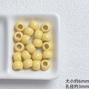 04-Yellow / Approximately 10mm in size, with a hole diameter of approximately 5mm (sold by the piece).