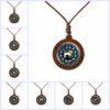 Wholesale Glass Zodiac Constellation Pendant Necklace Trendy Everyday Jewelry Gift For Women
