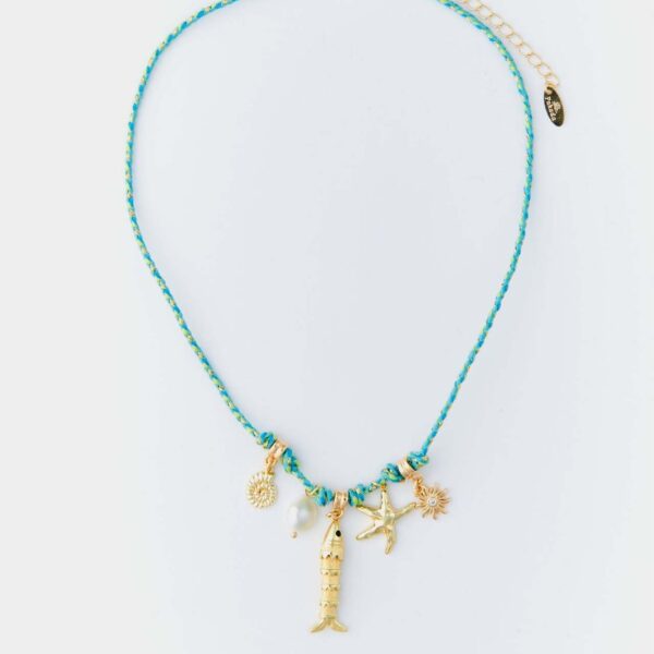 Wholesale Summer Beach Multi Pendant Charm Necklace With Shells Starfish And Animal Charms For Party Fashion Accessory