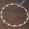Wholesale French Style Imitation Pearl Rhinestone Bridal Jewelry Set Necklace Bracelet Earrings For Party Wear