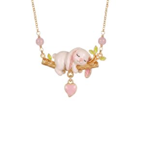 Lop rabbit pink love necklace