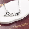 oly-e62354849030ea27e7351640da89f501 Wholesale Retro Love Letter Pendant Necklace Ancient Silver Alloy Choker Trendy Jewelry Accessory Gift For Women