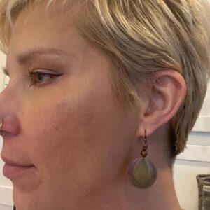 Wholesale Distressed Copper Alloy Bohemian Retro Moon Geometric Earrings Chic Everyday Jewelry Accessory For Women