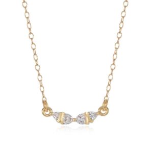 Triangular zircon necklace