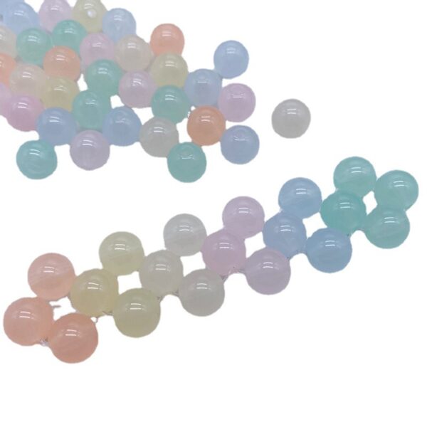 Wholesale Translucent Jelly Yellow Acrylic Round Beads for DIY Jewelry and Bag Making, Fashion Accessory Craft Supply