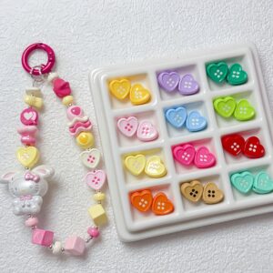 oly-e719eccc9d7ebb7856775491f1547fcd Wholesale Trendy Acrylic Love Button Beads Baking Paint Finish DIY Jewelry Making Supplies for Bracelet Necklace Craft