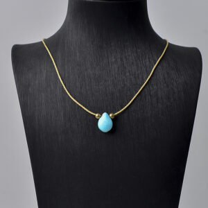 Turquoise water drop necklace