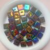 oly-e7515795546b02f7afad99b2b6cca506 Wholesale 14mm UV Plated Colorful Shell Square Acrylic Loose Beads for DIY Phone Chain Hair Tie Jewelry Making Fashion Accessory