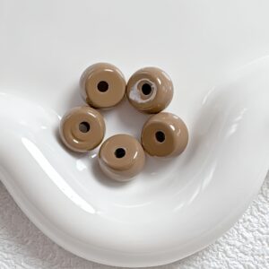 08-coffee color / Size is about 9*12mm, hole diameter 2.5mm