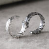 Wholesale Chic Retro Magnetic Ring Black Electroplated Zinc Alloy Adjustable Twill Design Fashion Accessory