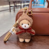 oly-e79205587b31b42a9a255b3e90983e44 Wholesale Mocha Bear Wearing Sweater Plush Keychain Bag Charm Cute Cartoon Fashion Accessory Gift