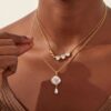 oly-e79f126347182d2ab52cf4f8125c5eb1 Wholesale Retro Copper Teardrop Crystal Tassel Necklace Gradient Design Stylish Jewelry Accessory