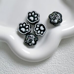 12-black / Size is about 20mm, hole diameter is about 4mm