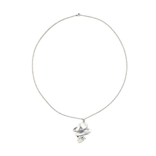 Wholesale Gold Plated Skull Necklace Vintage Cowboy Punk Trendy Jewelry Accessory